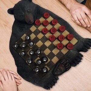 Bear-Themed Chess and Checkers Set